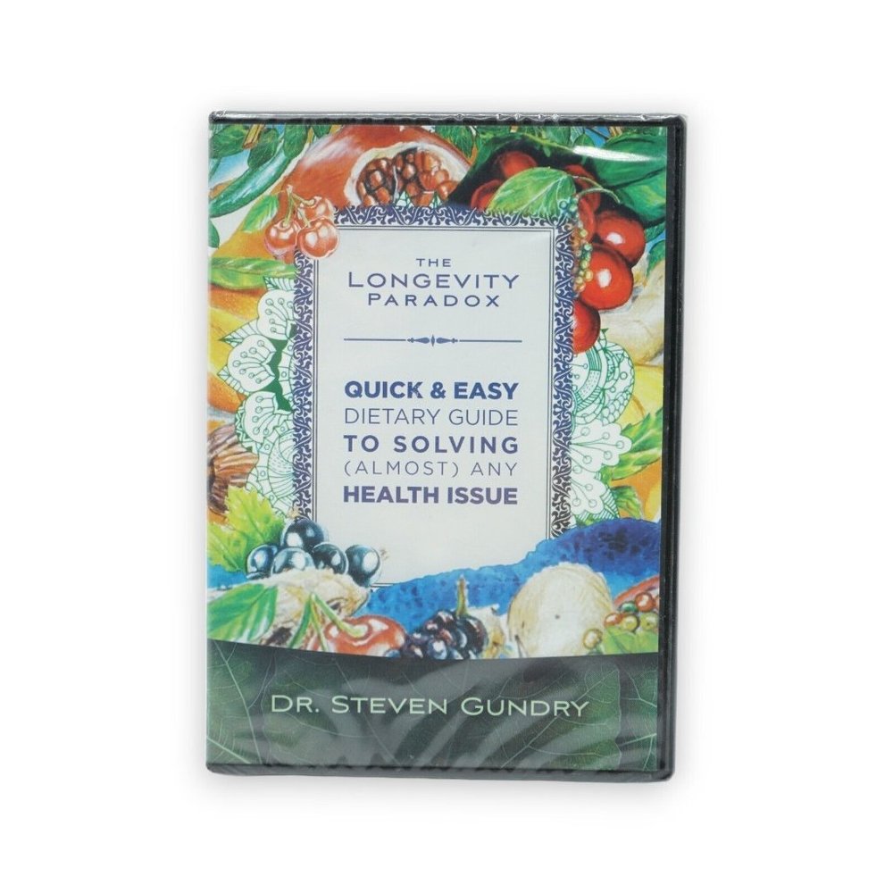 NEW - The Longevity Paradox - Quick & Easy Dietary Guide (DVD) Dr. Steven Gundry